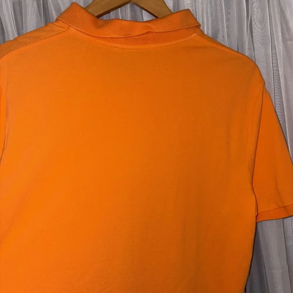 Ralph Lauren Polo Shirt Men’s Size Medium Preppy Orange Classic Fit Designer